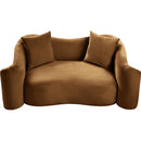 Manufacturer Color_Saddle -- Destin 70" Saddle Velvet Upholstered Loveseat IMAGE 4