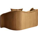  Manufacturer Color_Saddle -- Destin 70" Saddle Velvet Upholstered Loveseat IMAGE 6