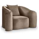  Manufacturer Color_Taupe -- Destin Taupe Velvet Upholstered Chair IMAGE 1