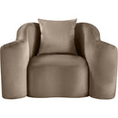  Manufacturer Color_Taupe -- Destin Taupe Velvet Upholstered Chair IMAGE 3
