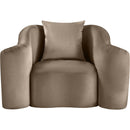 Meridian Destin Taupe Velvet Chair IMAGE 3