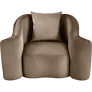  Manufacturer Color_Taupe -- Destin Taupe Velvet Upholstered Chair IMAGE 4