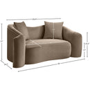  Manufacturer Color_Taupe -- Destin 70" Taupe Velvet Upholstered Loveseat IMAGE 17