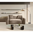 Meridian Destin Taupe Velvet Loveseat IMAGE 2