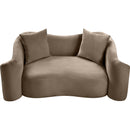  Manufacturer Color_Taupe -- Destin 70" Taupe Velvet Upholstered Loveseat IMAGE 4
