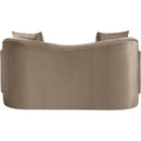 Meridian Destin Taupe Velvet Loveseat IMAGE 5