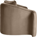 Meridian Destin Taupe Velvet Loveseat IMAGE 7