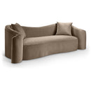  Manufacturer Color_Taupe -- Destin 91" Taupe Velvet Upholstered Sofa IMAGE 1
