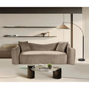  Manufacturer Color_Taupe -- Destin 91" Taupe Velvet Upholstered Sofa IMAGE 2