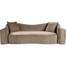  Manufacturer Color_Taupe -- Destin 91" Taupe Velvet Upholstered Sofa IMAGE 3
