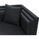  Meridian Everett Black Vegan Leather Upholstered Chair IMAGE 10