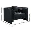  Manufacturer Color_Black -- Meridian Everett Stationary Leather Look Chair IMAGE 14