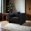  Manufacturer Color_Black -- Meridian Everett Stationary Leather Look Chair IMAGE 2