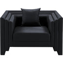  Manufacturer Color_Black -- Meridian Everett Stationary Leather Look Chair IMAGE 5
