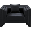  Meridian Everett Black Vegan Leather Upholstered Chair IMAGE 5
