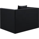  Manufacturer Color_Black -- Meridian Everett Stationary Leather Look Chair IMAGE 6