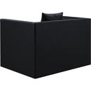  Meridian Everett Black Vegan Leather Upholstered Chair IMAGE 6