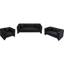  Meridian Everett 67" Black Vegan Leather Upholstered Loveseat IMAGE 11