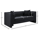  Meridian Everett 67" Black Vegan Leather Upholstered Loveseat IMAGE 14