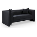  Meridian Everett 67" Black Vegan Leather Upholstered Loveseat IMAGE 1