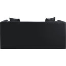  Manufacturer Color_Black -- Meridian Everett Stationary Leather Look Loveseat IMAGE 3