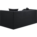  Manufacturer Color_Black -- Meridian Everett Stationary Leather Look Loveseat IMAGE 6