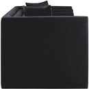  Manufacturer Color_Black -- Meridian Everett Stationary Leather Look Loveseat IMAGE 7
