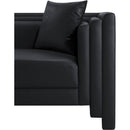  Meridian Everett 67" Black Vegan Leather Upholstered Loveseat IMAGE 8