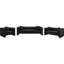  Meridian Everett 88.5" Black Vegan Leather Upholstered Sofa IMAGE 12