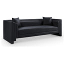  Manufacturer Color_Black -- Meridian Everett Stationary Leather Look Sofa IMAGE 1