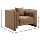  Manufacturer Color_Brown -- Everett Brown Vegan Leather Upholstered Chair IMAGE 14