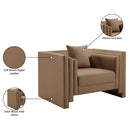  Manufacturer Color_Brown -- Everett Brown Vegan Leather Upholstered Chair IMAGE 15