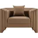  Meridian Everett Brown Vegan Leather Upholstered Chair IMAGE 4