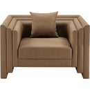  Meridian Everett Brown Vegan Leather Upholstered Chair IMAGE 5