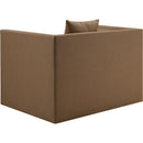  Manufacturer Color_Brown -- Everett Brown Vegan Leather Upholstered Chair IMAGE 6