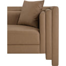  Manufacturer Color_Brown -- Everett Brown Vegan Leather Upholstered Chair IMAGE 8
