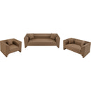  Manufacturer Color_Brown -- Everett 67" Brown Vegan Leather Upholstered Loveseat IMAGE 11