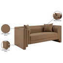  Manufacturer Color_Brown -- Everett 67" Brown Vegan Leather Upholstered Loveseat IMAGE 15