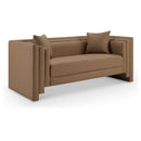  Manufacturer Color_Brown -- Everett 67" Brown Vegan Leather Upholstered Loveseat IMAGE 1