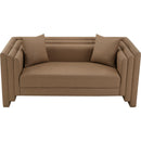  Manufacturer Color_Brown -- Everett 67" Brown Vegan Leather Upholstered Loveseat IMAGE 5