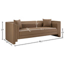  Meridian Everett 88.5" Brown Vegan Leather Upholstered Sofa IMAGE 14