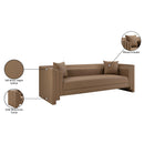  Manufacturer Color_Brown -- Everett 88.5" Brown Vegan Leather Upholstered Sofa IMAGE 15