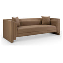  Manufacturer Color_Brown -- Everett 88.5" Brown Vegan Leather Upholstered Sofa IMAGE 1