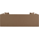  Meridian Everett 88.5" Brown Vegan Leather Upholstered Sofa IMAGE 3