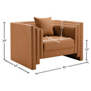  Manufacturer Color_Cognac -- Everett Cognac Vegan Leather Upholstered Chair IMAGE 14