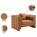  Manufacturer Color_Cognac -- Everett Cognac Vegan Leather Upholstered Chair IMAGE 15