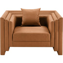  Meridian Everett Cognac Vegan Leather Upholstered Chair IMAGE 5
