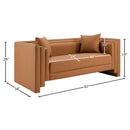  Manufacturer Color_Cognac -- Everett 67" Cognac Vegan Leather Upholstered Loveseat IMAGE 14