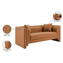  Manufacturer Color_Cognac -- Everett 67" Cognac Vegan Leather Upholstered Loveseat IMAGE 15