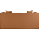  Manufacturer Color_Cognac -- Everett 67" Cognac Vegan Leather Upholstered Loveseat IMAGE 3
